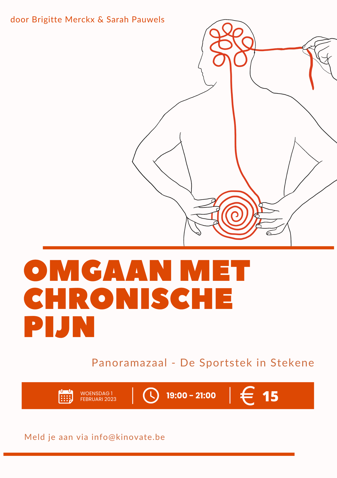 Affiche lezing omgaan met chronische pijn